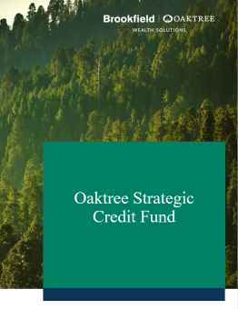 Oaktree Strategic Credit Fund presentation cover